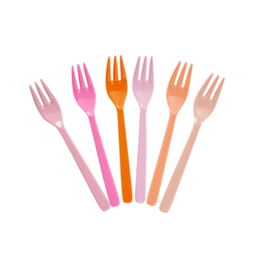 RICE 6 Melamine Cake Forks