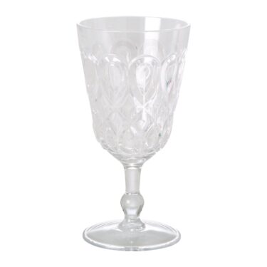 RICE Acrylic Wine Glass with Swirly Embo