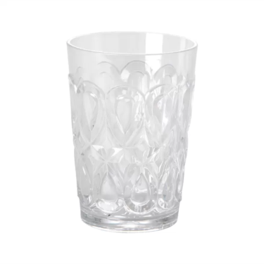 RICE Acrylic Tumbler in Clear with Swirl