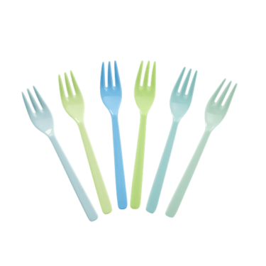RICE 6 Melamine Cake Forks