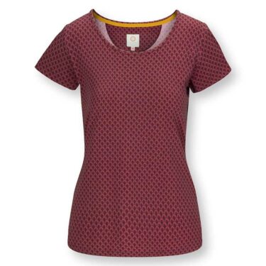 PHW Tilly Short Sleeve Top Suki Dark Red