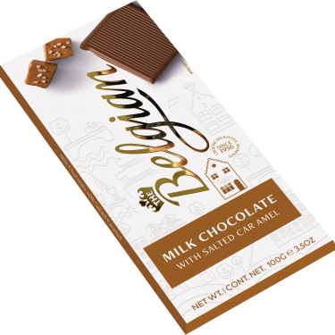 Belgian 100gr Milk salted caramel
