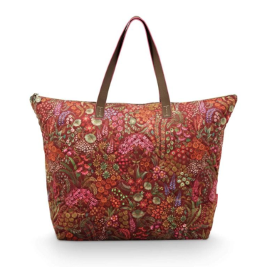 PIP Tilda Tote Taska Querida Quilted Velve Rauð 50x50cm