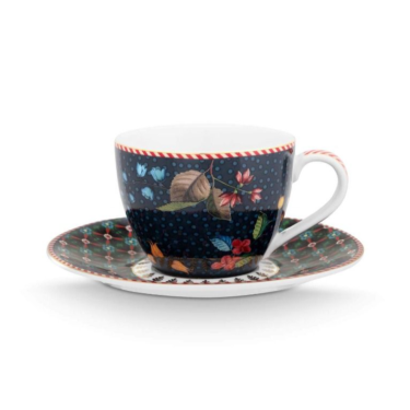 PIP Espresso Bolli og undirskál Berry Blues Dökk blár 120m