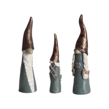 NG Tall Santa Family, metalic 3 pcs