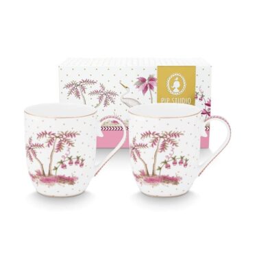 PIP Set/2 Mugs Small Jolie Dots Gold Pin