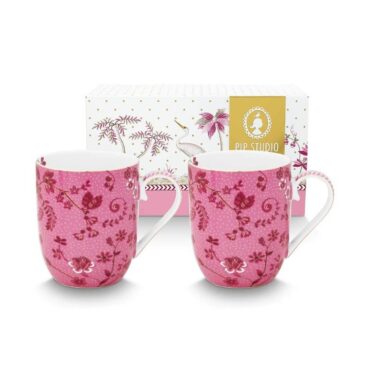 PIP Set/2 Mugs Small Jolie Flowers Pink