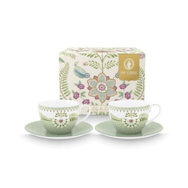 PIP Set/2 Cups and Saucers Lily&Lotus Li